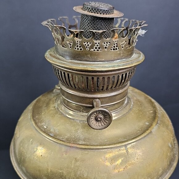 Antique Patent Mar Rayo Nickel Plated Oil Table Lamp 24.96 Feb 28 05 Untested - Picture 4 of 12